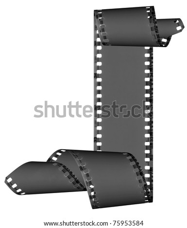 Abstract slide films frame isolated on white
