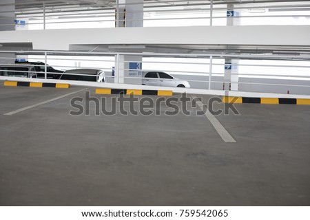 Empty new parking interior