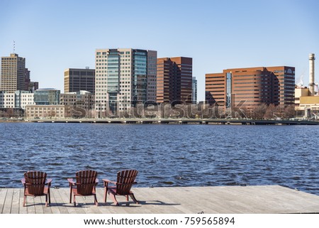 Building city skyline in Boston, Massachusetts, USA