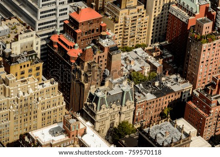 Rooftops of the buildings of Manhattan, New York, NY, United States of Americs