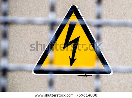 high voltage sign in germany