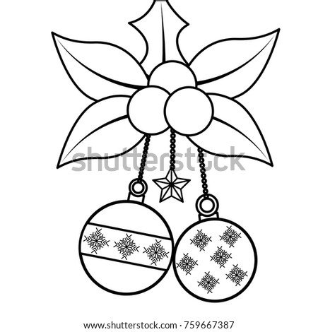 christmas balls evergreen decorative elements