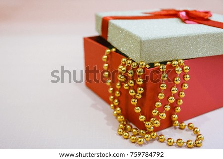 gift box with Red Ribbon for gift