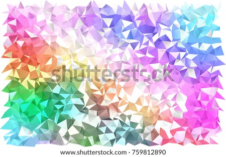 Light Multicolor, Rainbow vector polygon abstract background. Colorful illustration in abstract style with gradient. The textured pattern can be used for background.