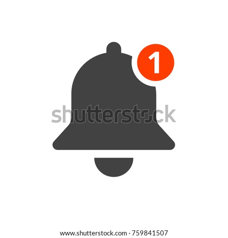 Notification icon vector, material design, Social Media element, User Interface sign, EPS, UI, Image, Illustration. New message.  Royalty-Free Stock Photo #759841507
