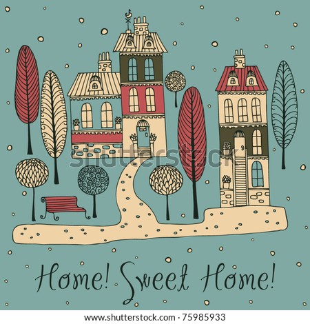  home sweet home background  in vector