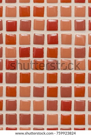 Bathroom tile in shades of red