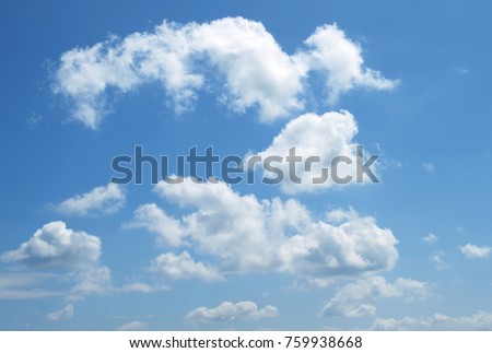 clouds in the blue sky Royalty-Free Stock Photo #759938668