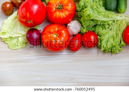 Different fresh vegetables
