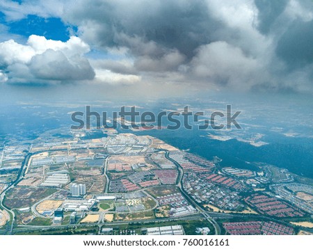 Aerial view of sky cloud.