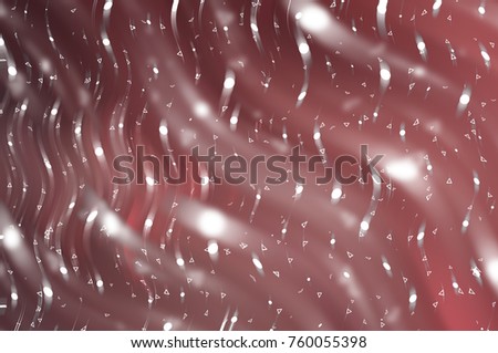 abstract red background with waves and stars. illustration digital.