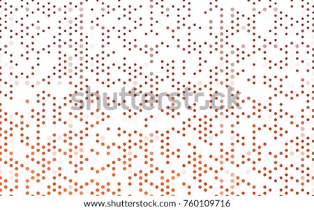 Light Orange vector pattern with colored spheres. Geometric sample of repeating circles on white background in halftone style.