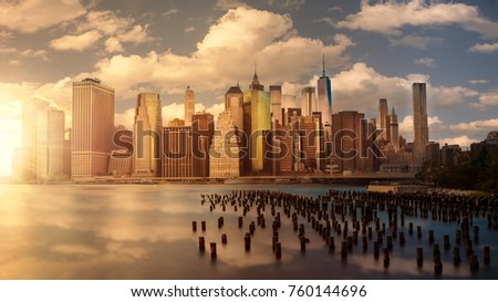 a stunning view of the lower Manhattan