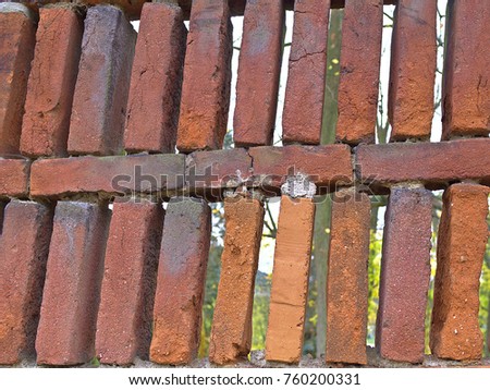 Nicely designed brick wall with a different approach.