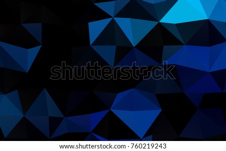 Light BLUE vector polygon abstract pattern. A sample with polygonal shapes. The best triangular design for your business.