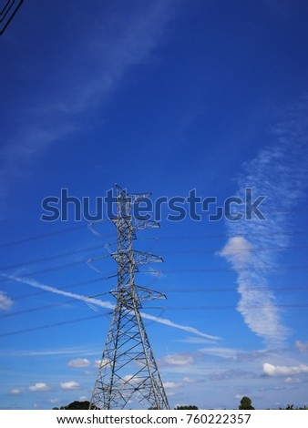 High voltage pole technology, in concept wallpaper background.