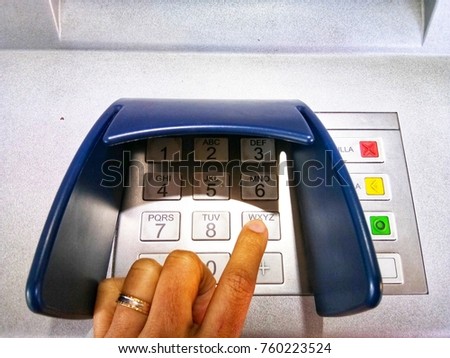 confirm button on the ATM keyword