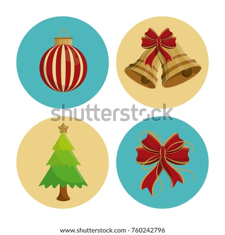Christmas round icons