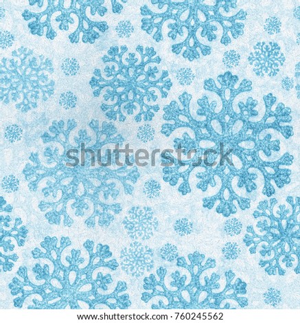 blue snowflake shape decorations background