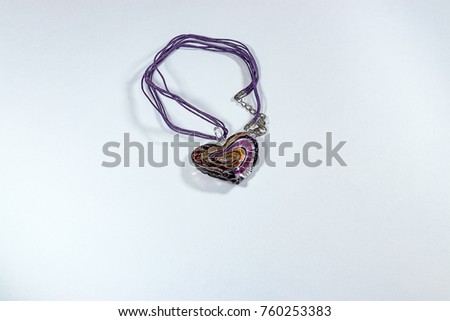 swirly heart necklace