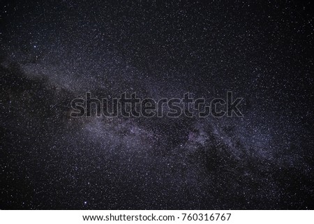 Background of starry night sky with the Milky Way.