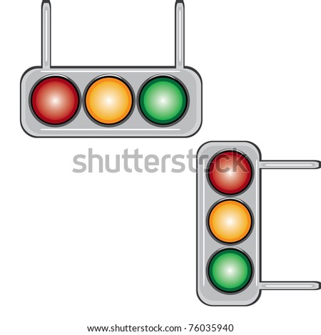 Traffic lights. Illustration on white background for design