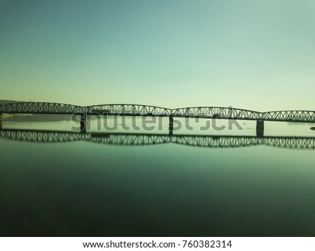 Aerial photo: Bridge over Olt river