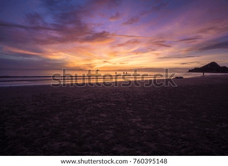 Sunrise over the beach 
