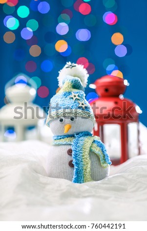 Snowman puppet for merry xmas