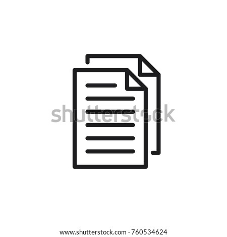 paper copy icon vector Royalty-Free Stock Photo #760534624