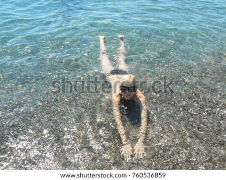 Girl sunbathing on the beach