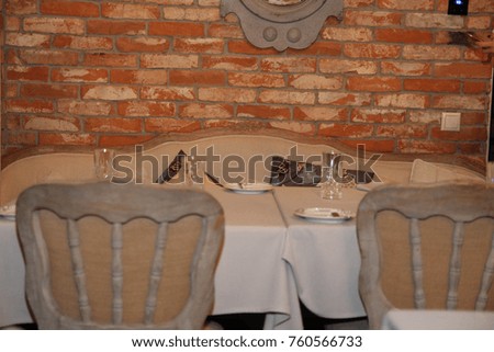 Luxury restaurant table