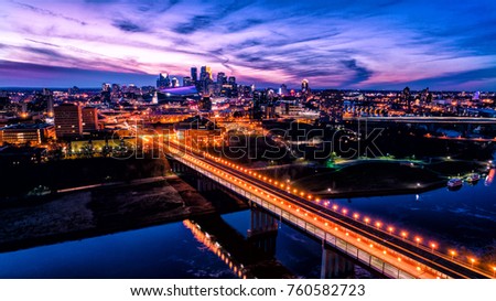 Minneapolis Cityscape Sunset