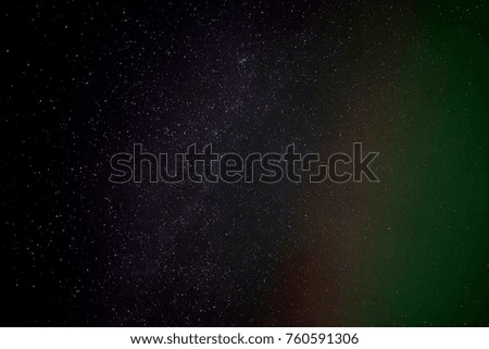 Milky Way and northern lights