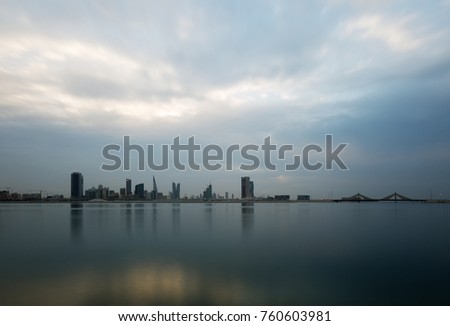 Bahrain skyline in the evening hours