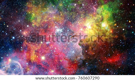 Colorful nebulas, galaxies and stars in deep space. Elements of this image furnished by NASA.