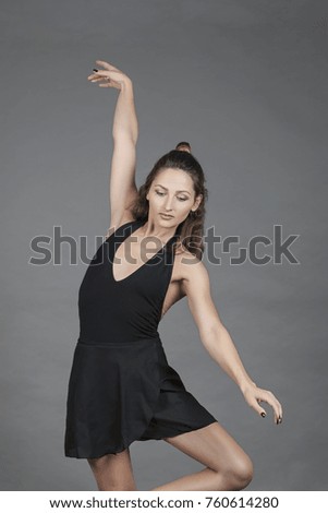 Dancing girl in studio