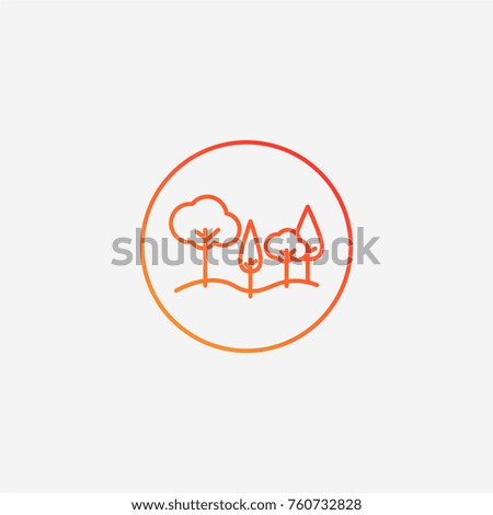 Tree icon.gradient illustration isolated vector sign symbol