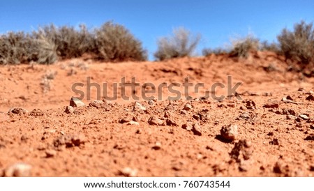 Red sand in perspective 