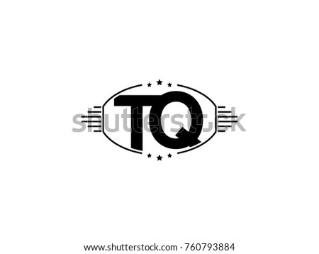 Minimal black vector initial TQ logo letter design
