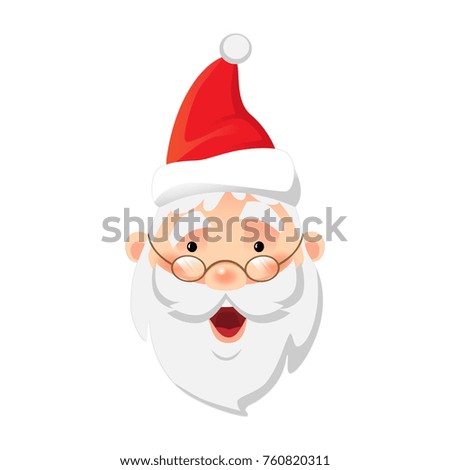 Santa Claus icon on a white background. Santa Claus flat vector illustration