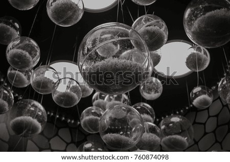 Front focused with rear defocused objects and ornaments / Festive Decoration Background / Ideal for christmas,party,new year and other festive seasons