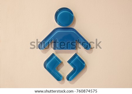 Blue Baby Symbol on Background