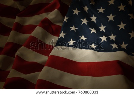 American Flag as  background
