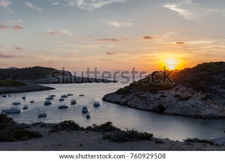 Cala Portinatx bay, Ibiza island, Spain