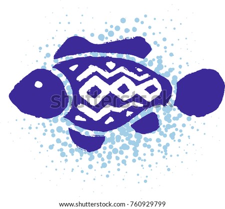 Aboriginal Fish Drawing