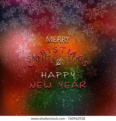 christmas and new year greeting card,  illustration clip-art