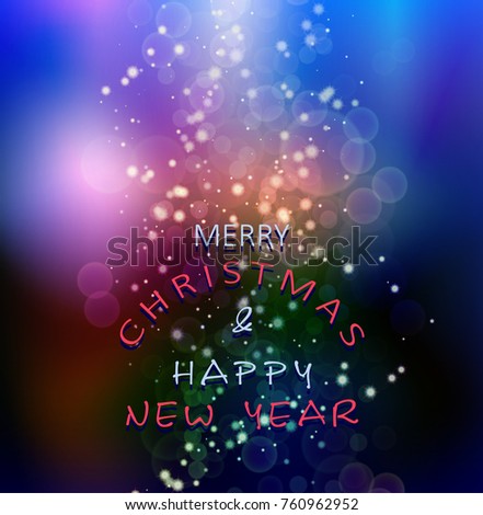 christmas and new year greeting card,  illustration clip-art