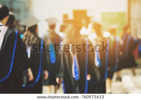 blurred image,the student graduation during commencement success graduates of the university, Concept education congratulation. Graduation Ceremony ,Congratulated the graduates in University. 