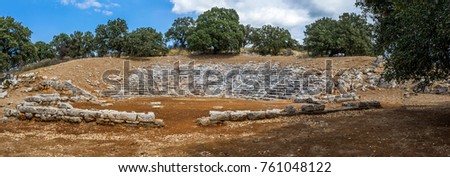 Oiniades (Iniades) Ancient Theatre, Greece, Europe Royalty-Free Stock Photo #761048122